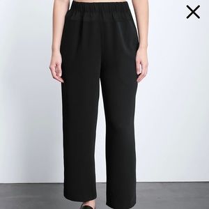 ROUCHA black crepe straight leg Parse trousers size BB (6-8)